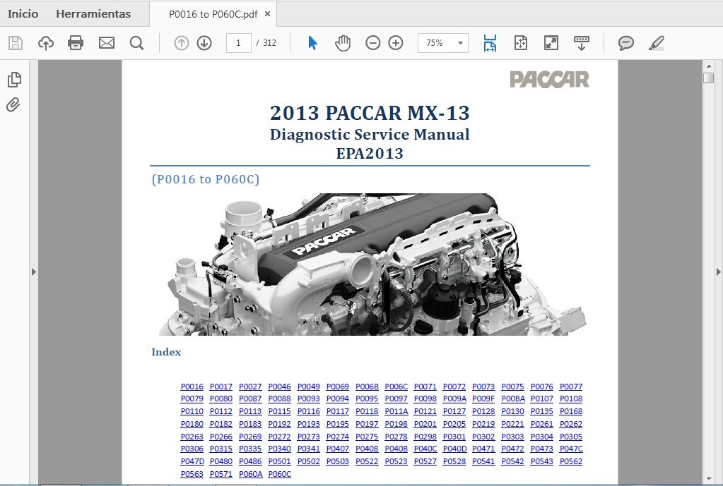 Paccar 2018 485 motor manual form